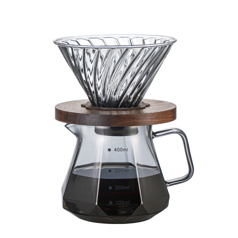 Pour-over glass coffee sharing kettle, cloud pot, coffee filter cup, cold brew cup, American drip pot, coffee pot set