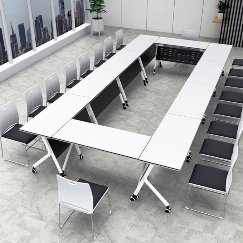 Folding Training Table, Desk Desk, Conference Table, Wheeled Mobile Splicing, Educational Institution, Training Room, Meeting table