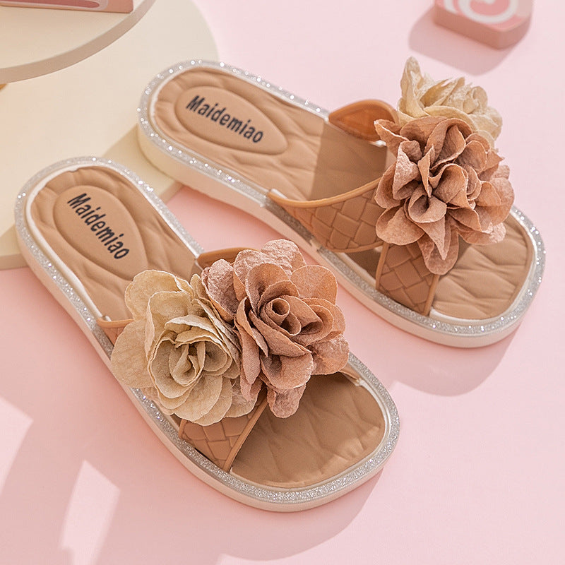 Girls Slippers 2025 New Style Girls Baby Indoor Summer Non Slip Home Soft Sole Kids Princess Cool Slippers