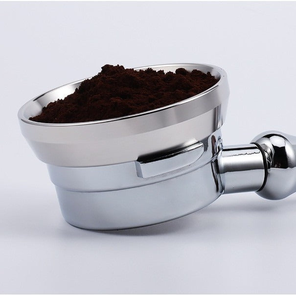 Cross-border stainless steel coffee powder ring, espresso universal handle, anti-flying powder artifact 51 53 54 58mm