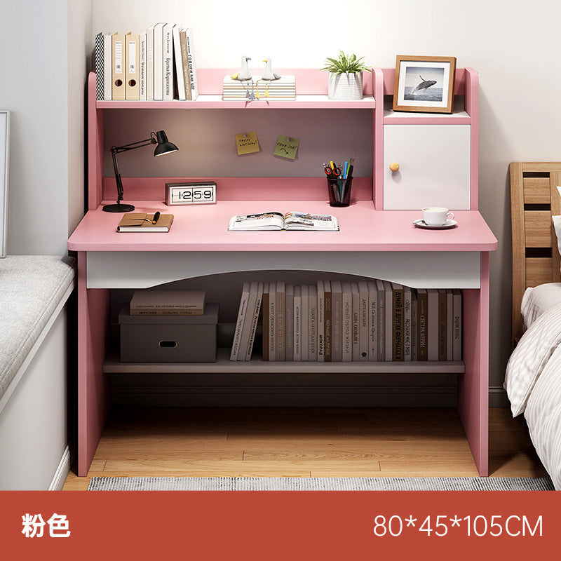 Computer desk, desktop home desk, bookshelf, integrated simple student study desk, bedroom study, office writing desk