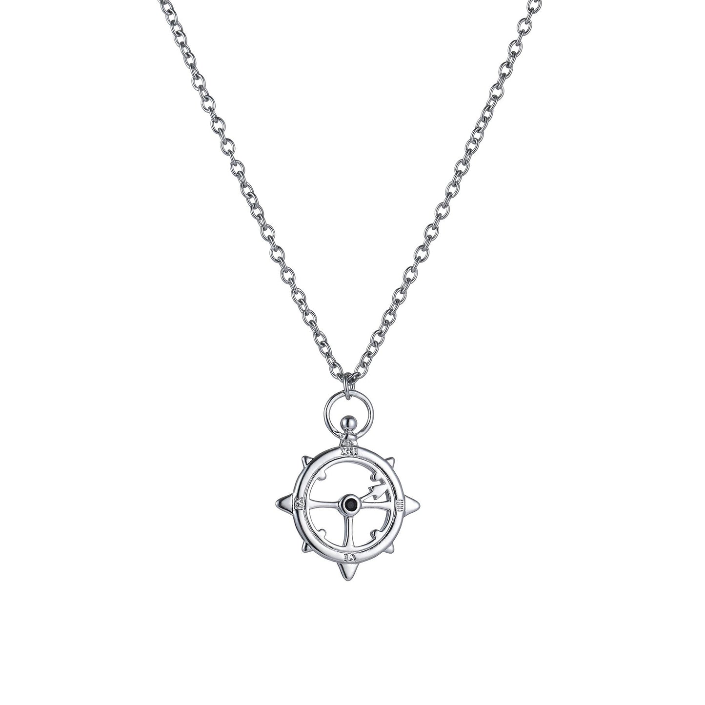 Rudder pendant necklace men's ins high-end design sense niche clavicle chain men's tide light luxury versatile men's jewelry