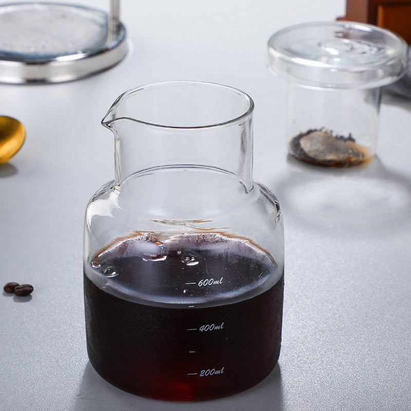 Cross Border Summer Classic Glass Coffee Maker Icing Drip Pot Brew Cold Drink Tea Pot Cold Brew Coffee Stainless Steel