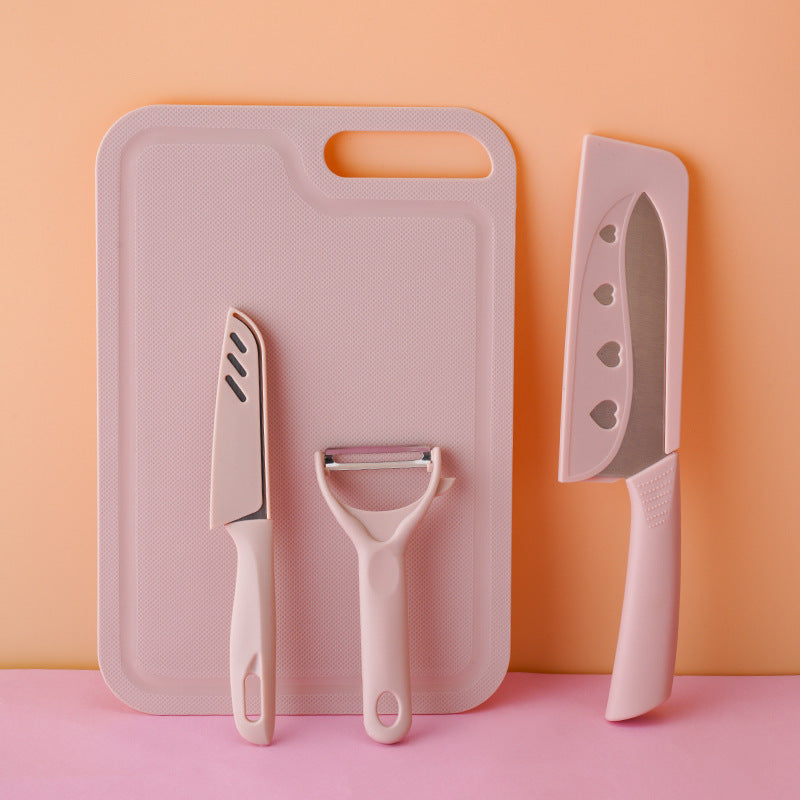 Home cutting board, slicing knife, kitchen knife set, dormitory cutting board, full set, combination gift, cutting board, fruit cutting board