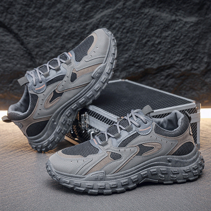 Labor protection shoes men's spring and autumn new breathable mesh shoes men's construction site work anti-slip wear-resistant sports dad shoes