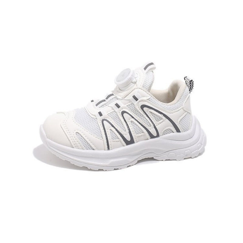 Zhigu children's sneakers 2025 spring and autumn new lightweight breathable mesh shoes for boys and girls, dad shoes, baby shoes