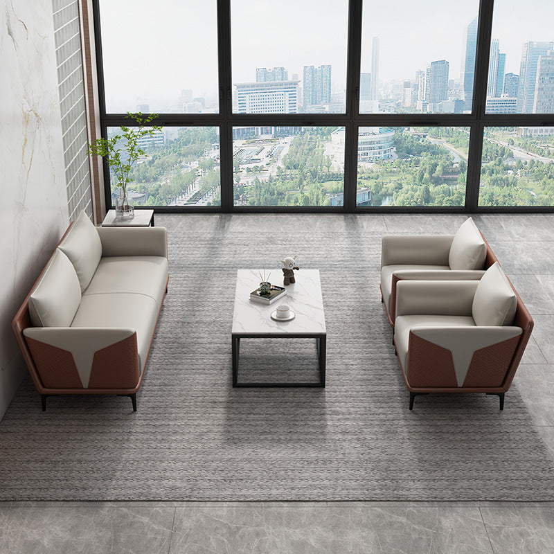 00 office sofa, simple modern lounge area, reception small office, leisure light luxury, business negotiation coffee table group