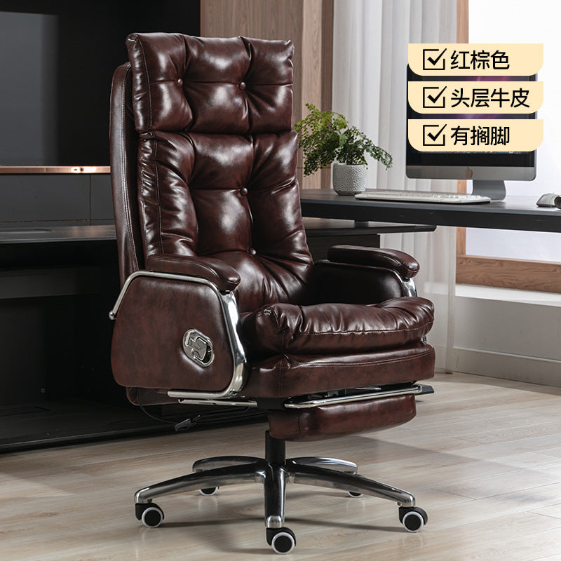 Leather boss chair reclining office chair ergonomic computer chair office business executive chair manufacturers