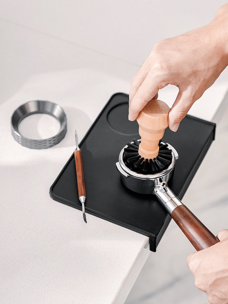 Bincoo powder bowl cleaning brush coffee machine handle solid wood cleaning brush bar tool 51/58mm universal