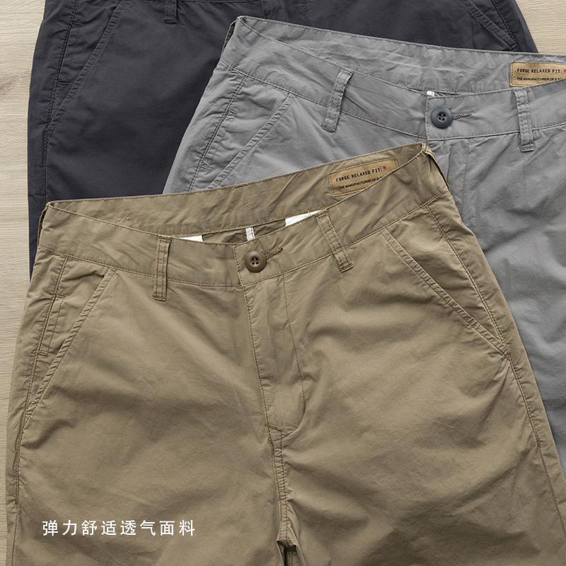 22 men's spring and summer thin loose small straight leg casual pants tide versatile simple cropped length pants wholesale tide foreign trade