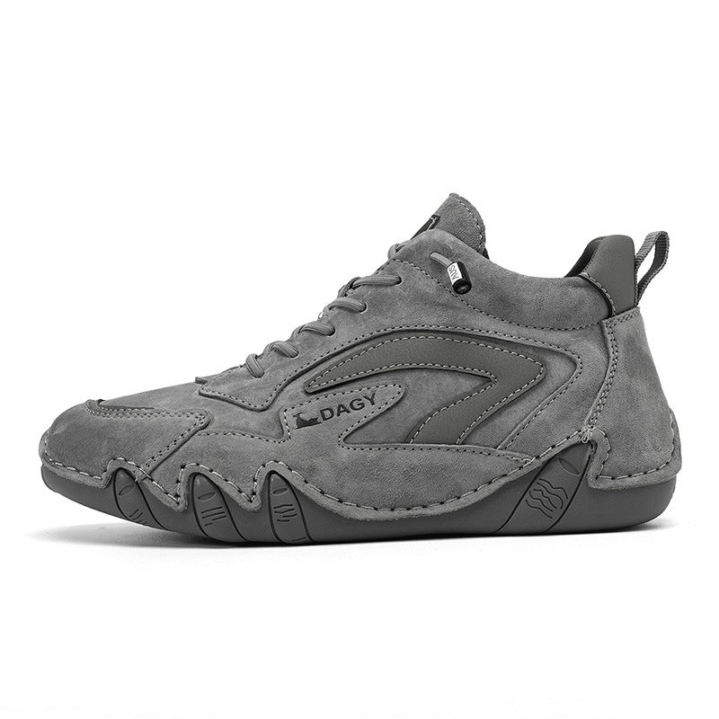 DAGY Dior Ram Autumn and Winter Women's Retro High-Top Casual Shoes Genuine Leather Soft Sole Anti-Slip Cargo Shoes Trendy Women