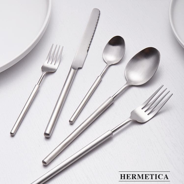 Food grade 304 stainless steel western tableware set gentleman series fork and spoon combination hotel B&B wholesale special