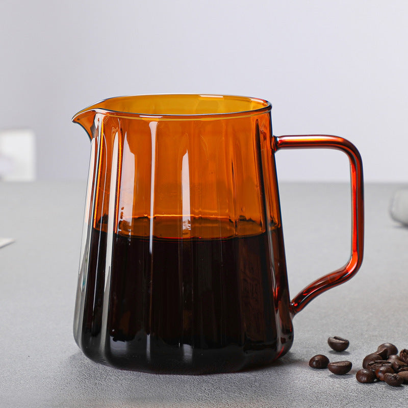 New Thickened Glass Coffee Pot American Sharing Pot Set V60 Coffee Filter Mass Logo in Stock