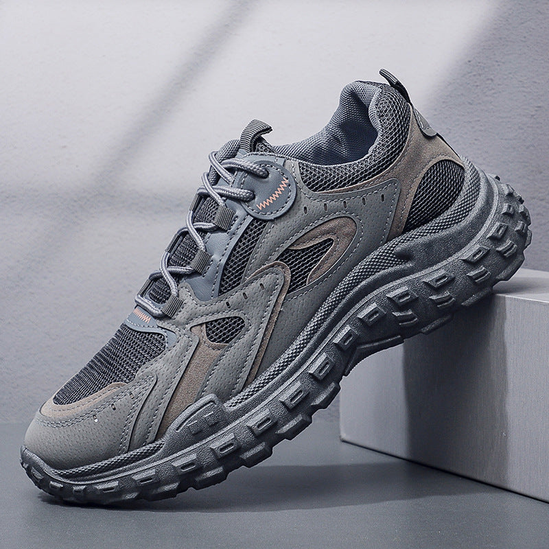 Labor protection shoes men's spring and autumn new breathable mesh shoes men's construction site work anti-slip wear-resistant sports dad shoes