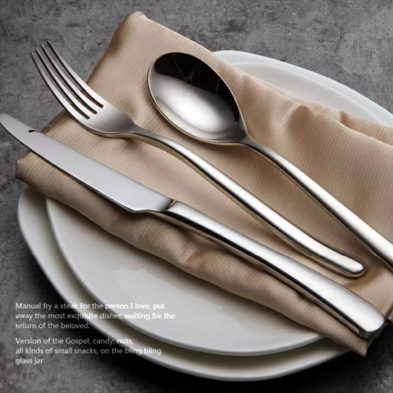 Moonshine steak cutlery cutlery stainless steel western tableware restaurant household thickened steak cutlery high-value cutlery set