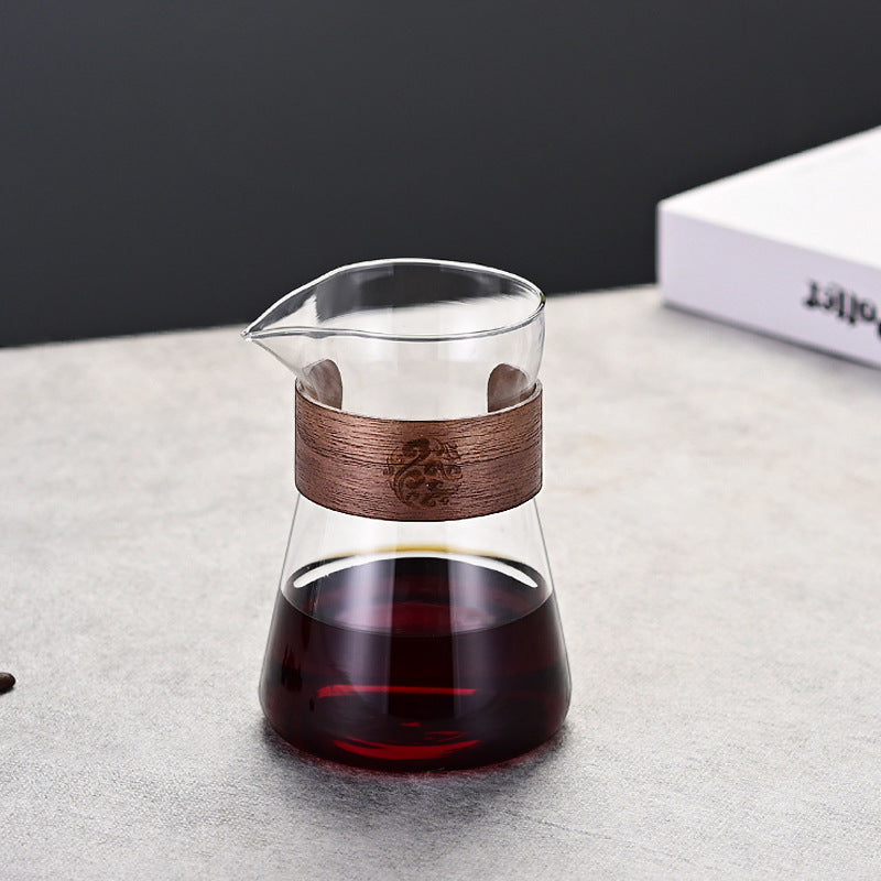 V60 Coffee Filter Cup Hand Pour Coffee Sharing Pot Set Coffee Glass Drip Filter Cup Hanging Ear Coffee Cup Smart Cup
