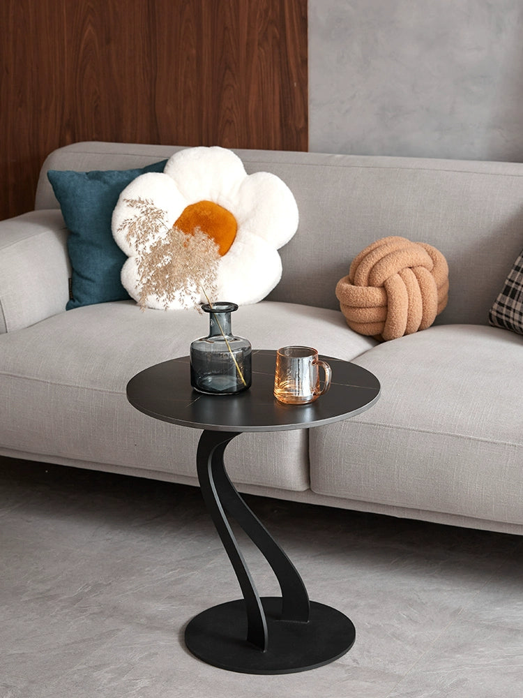 Italian light luxury corner table sofa side table creative rock slab side table balcony small round table casual simple coffee table bed sideboard
