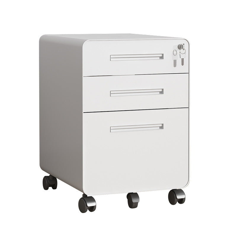 Under the table mobile activity file cabinet with lock office three-drawer storage metal low cabinet printer storage cabinet