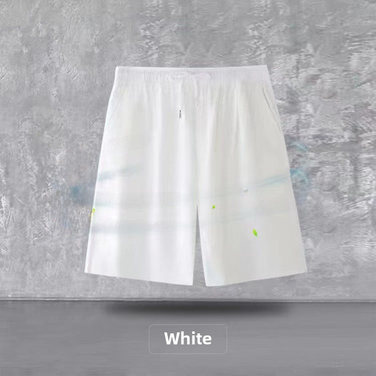 Manufacturers wholesale summer casual sports five-point pants men's ice wire mesh thin camouflage pants loose large size casual running
