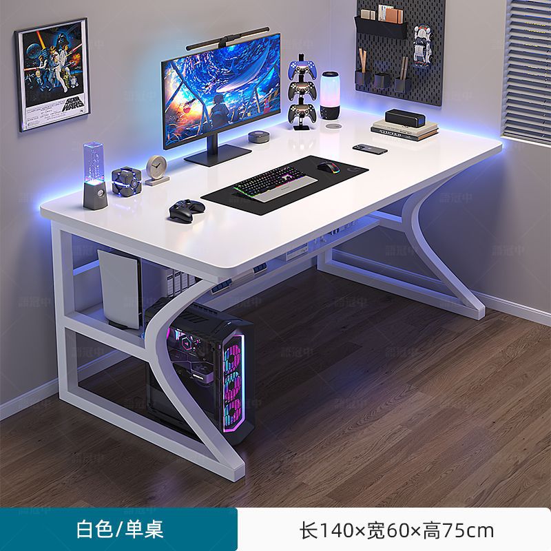 Modern Simple White Computer Desk Home Desktop Bedroom Desk Simple Gaming Desk Office Desk Workbench Table