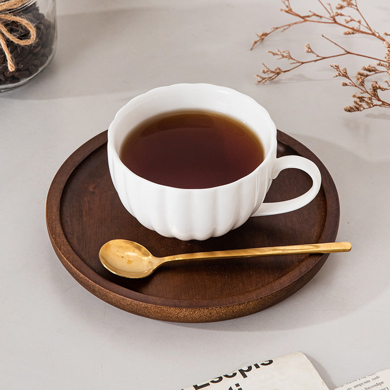 Cross border Japanese wooden large round plate oversized tray waterproof retro tea tray 40cm outdoor camping table plate
