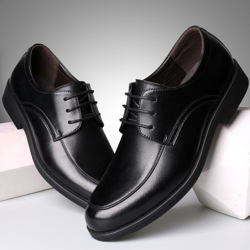 2025 Spring New Men's Classic Business Formal Wear Leather Shoes Cowhide Leather Shoes Casual Single Shoes Derby Men's Shoes