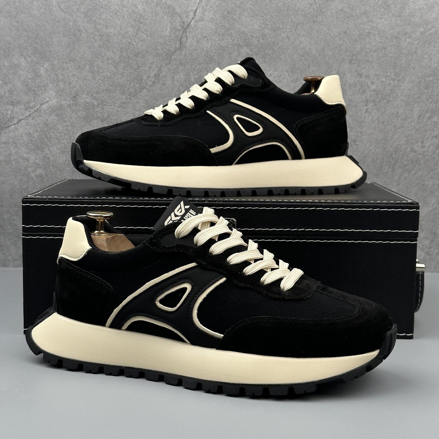 Men's Shoes 2025 Spring New Men's Platform Shoes, Casual Shoes, Trendy Shoes, Men's Strappy Sneakers, Low-top Sneakers, Korean Version