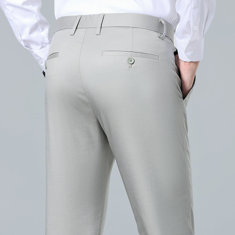 High Quality Summer Tencel Lyocell Casual Pants Men's Thin Straight Leg Trousers Men's New Business Dress Pants