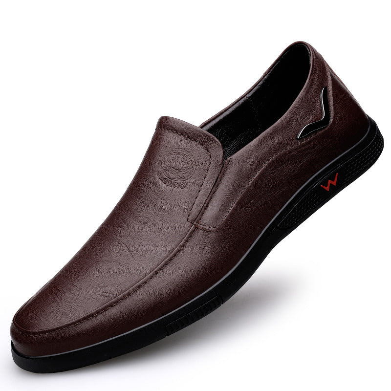 Live Cowhide Men's Business Casual Leather Shoes Breathable and Comfortable Popular Classic Dad Shoes Plus Size Casual Shoes Men