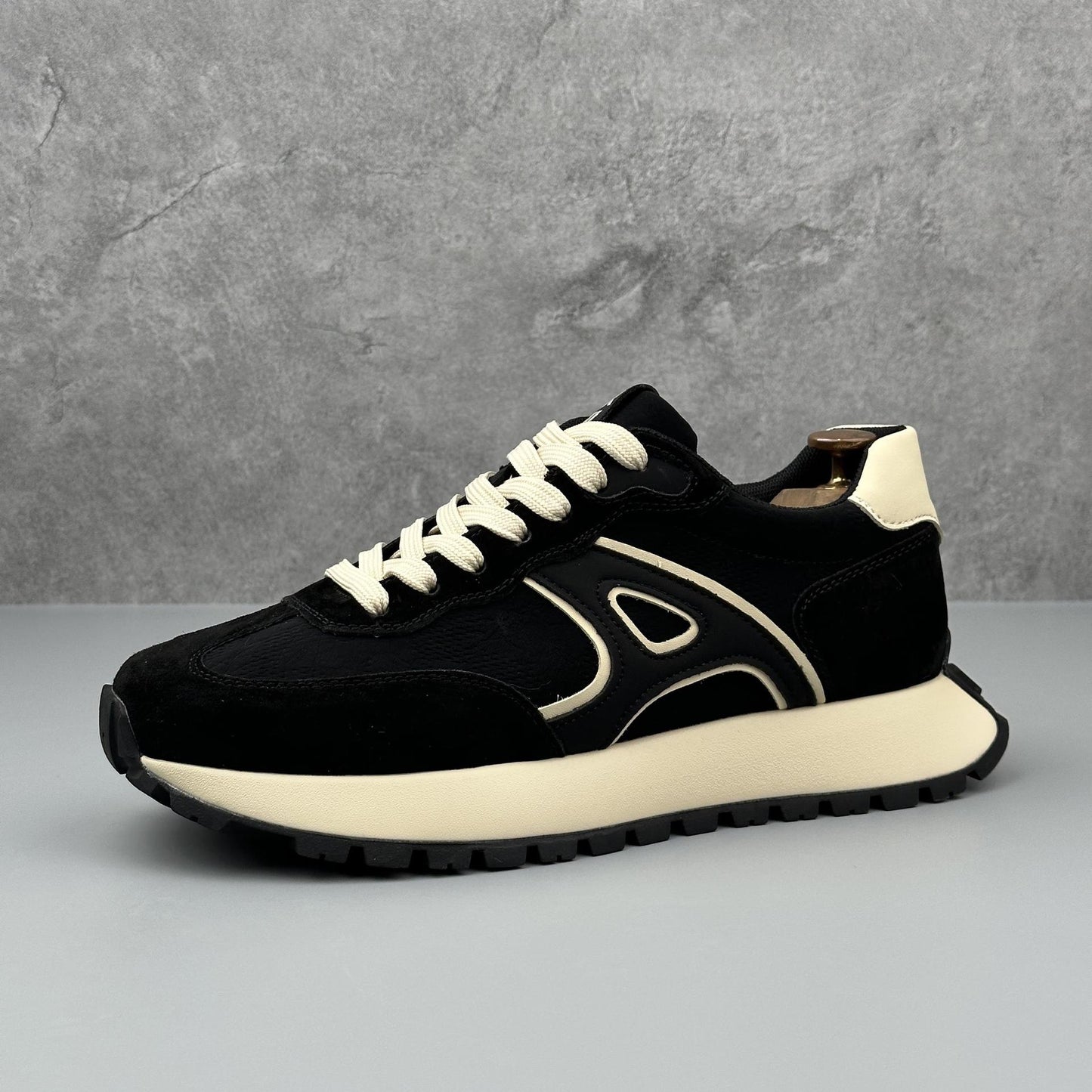 Men's Shoes 2025 Spring New Men's Platform Shoes, Casual Shoes, Trendy Shoes, Men's Strappy Sneakers, Low-top Sneakers, Korean Version