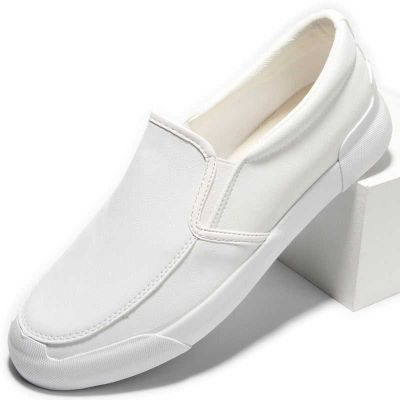 Classic retro men's small leather shoes spring and autumn new breathable casual and versatile one-foot slip trend fashion leather shoes men
