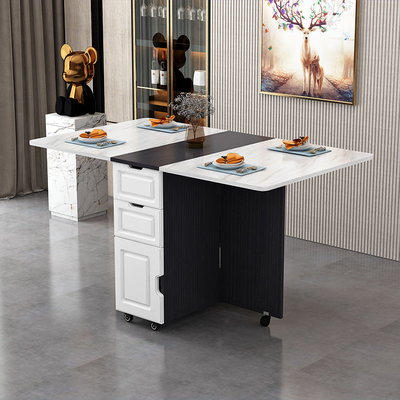 Small family apartment with folding table