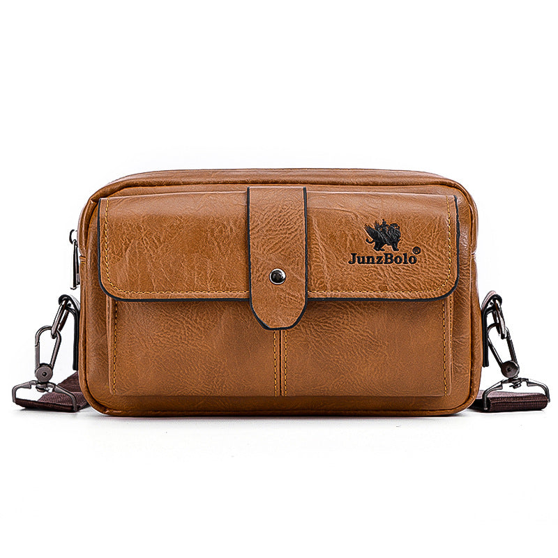 Men's clutch bag, clamp men's bag, business grip bag, large capacity casual crossbody bag, street trend shoulder bag