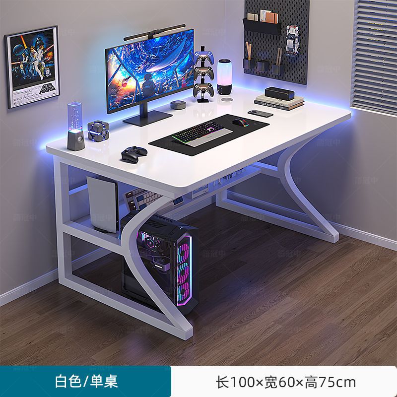 Modern Simple White Computer Desk Home Desktop Bedroom Desk Simple Gaming Desk Office Desk Workbench Table