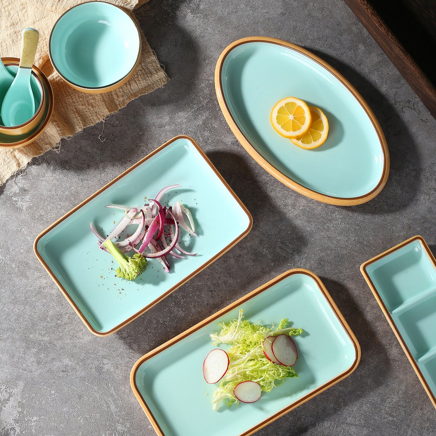 Melamine tableware, special dish plate, hot pot plate, fried skewer plate, fall-resistant commercial plate, snack plate, barbecue restaurant special plate