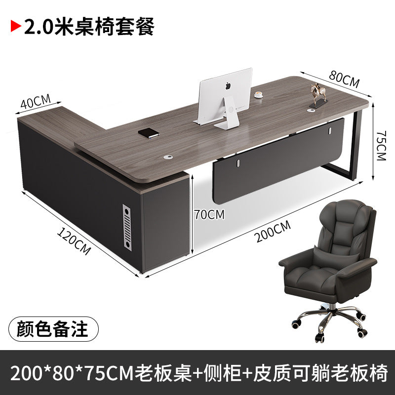 Office Desk, Boss Desk, Simple Modern Office Furniture, Executive Desk and Chair Combination, President Manager Desk, Executive Desk, Executive Desk