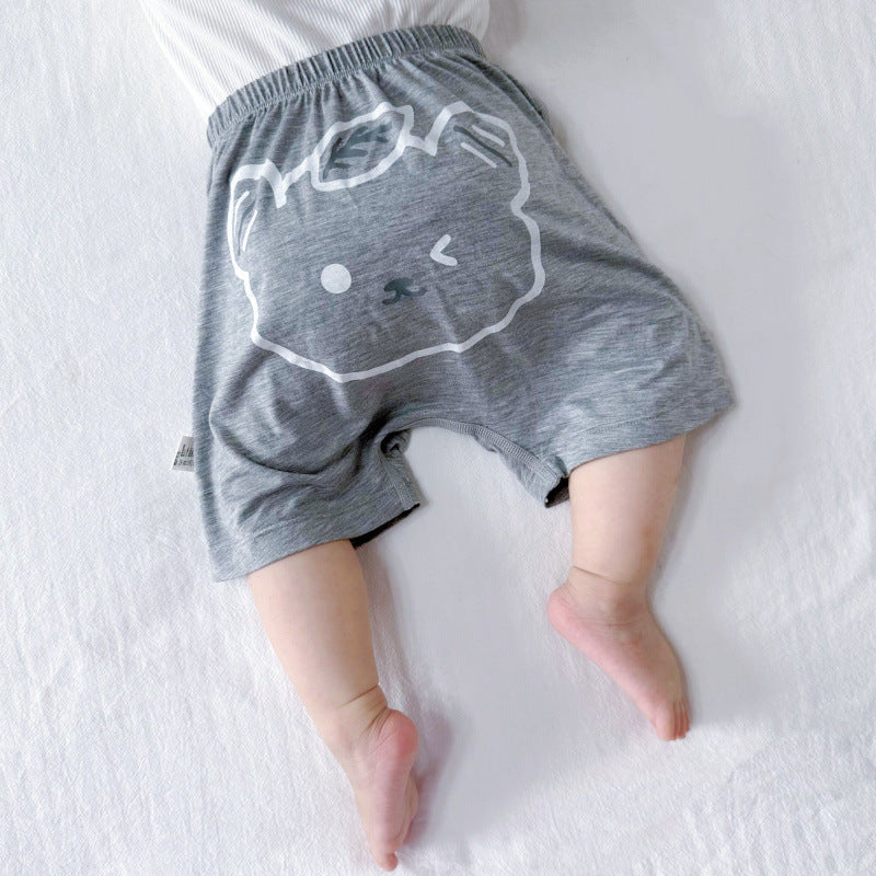 Baby big pp pants summer thin men's and women's baby summer fart pants children's modal summer shorts to wear