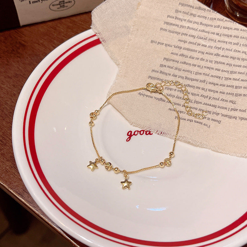 Korean sweet, light luxury, niche star bracelets, female Internet celebrities, fashionable, versatile, temperament, high-end hand jewelry wholesale