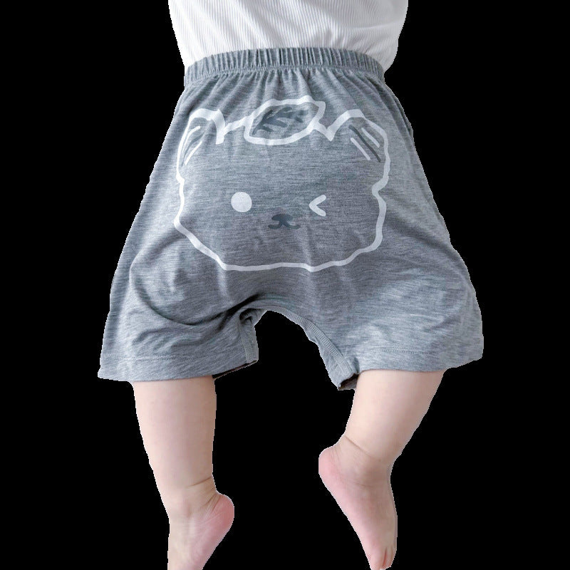 Baby big pp pants summer thin men's and women's baby summer fart pants children's modal summer shorts to wear