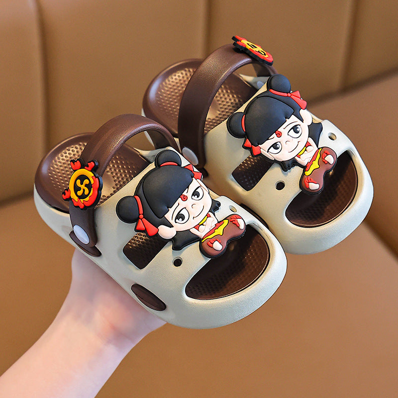 Nezha boys' sandals soft sole anti-slip 2025 new children's sandals sports beach shoes for children and children