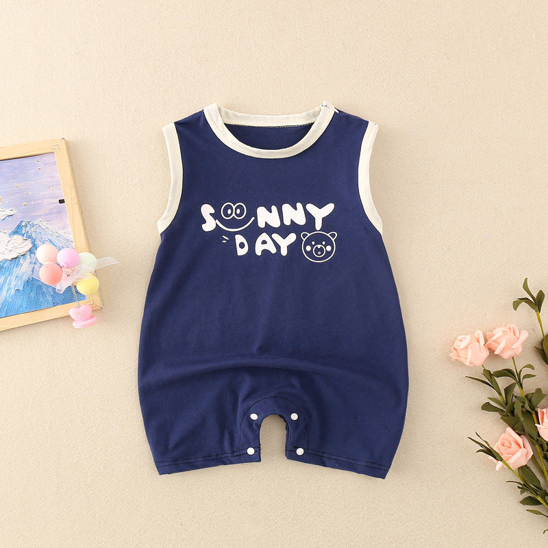 25 new baby clothes baby summer sleeveless vest crawler jersey comfortable, breathable, cute wind simple