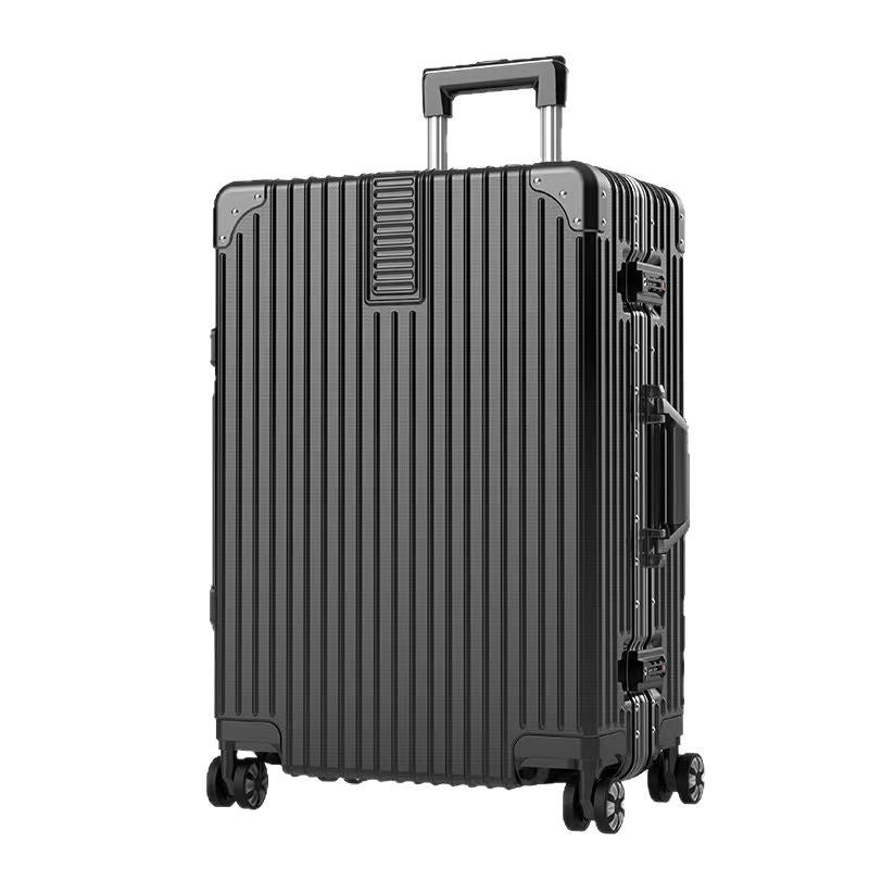 Large capacity suitcase password trolley case 20 inch carry-on suitcase aluminum frame thickened business case wholesale