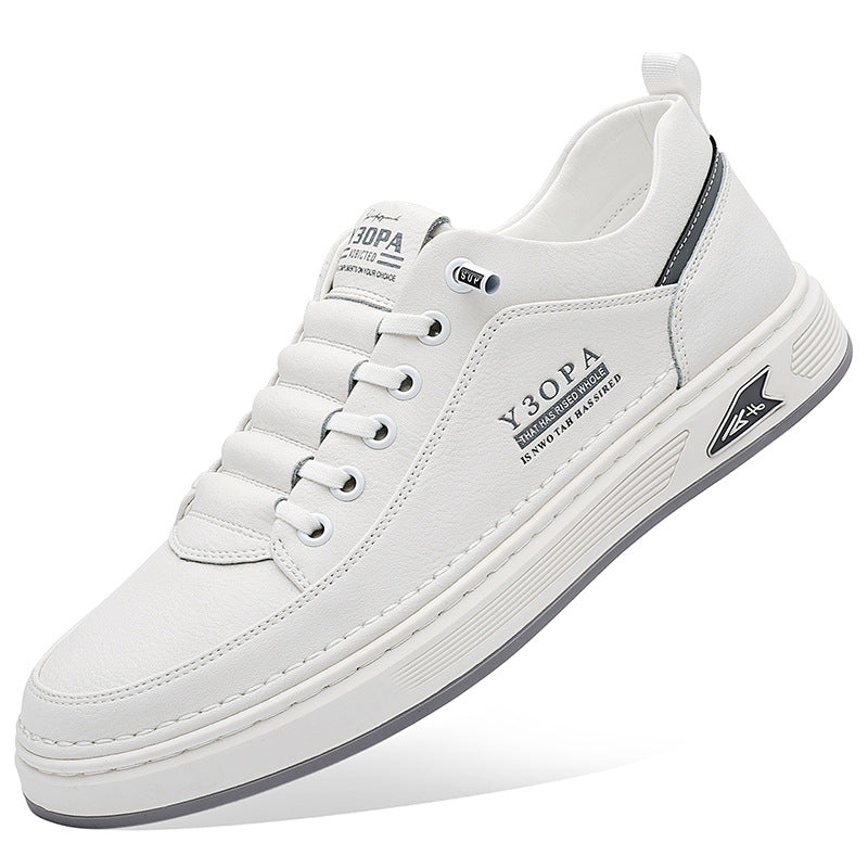 Little white shoes new men's business casual leather shoes men's handmade online cowhide youth versatile board shoes tide 7773