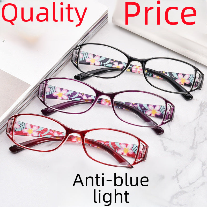 New fashion printing reading glasses ladies elegant and simple reading glasses rivers and lakes stalls old people mirror telescopic skimming