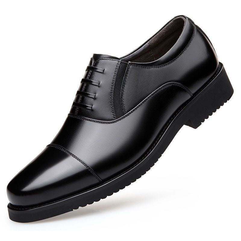 Men's shoes, new business casual leather shoes, three-joint security standard work shoes, black four-season leather shoes, soft soled single shoes