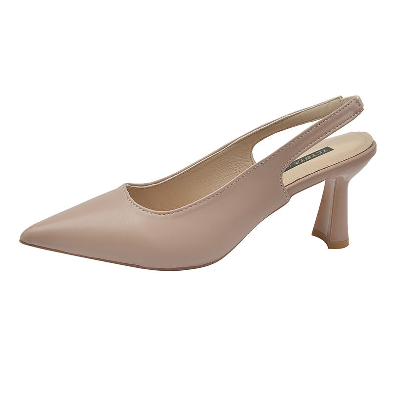 High heels, high heel sandals, women's high-end sense 2024 new summer wear, empty stiletto toe, no tired, women's shoes
