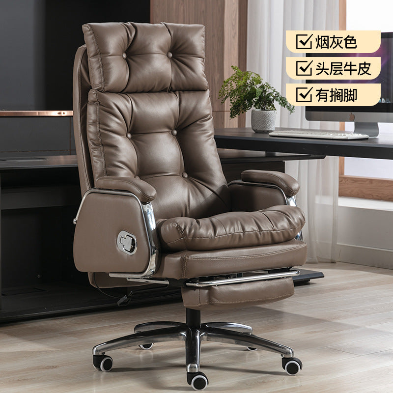 Leather boss chair reclining office chair ergonomic computer chair office business executive chair manufacturers