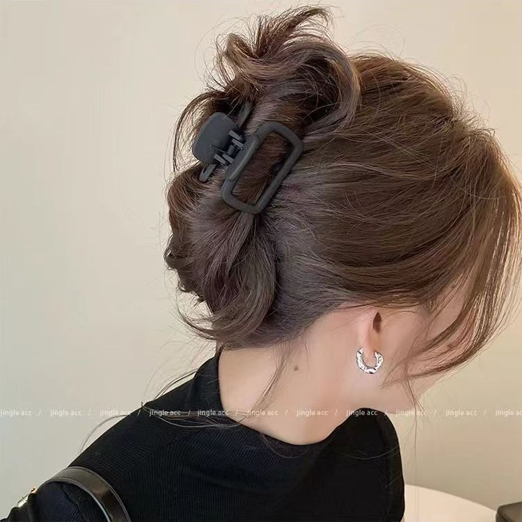 square small grab clip women's new hair grab back of the head pan hairpin half tie hairpin shark clip headpiece wholesale