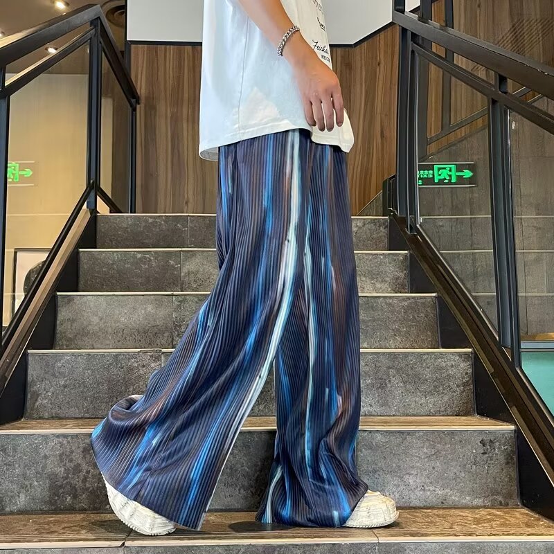 Pants men's spring thin trend straight wide-leg pants American loose athleisure long pants
