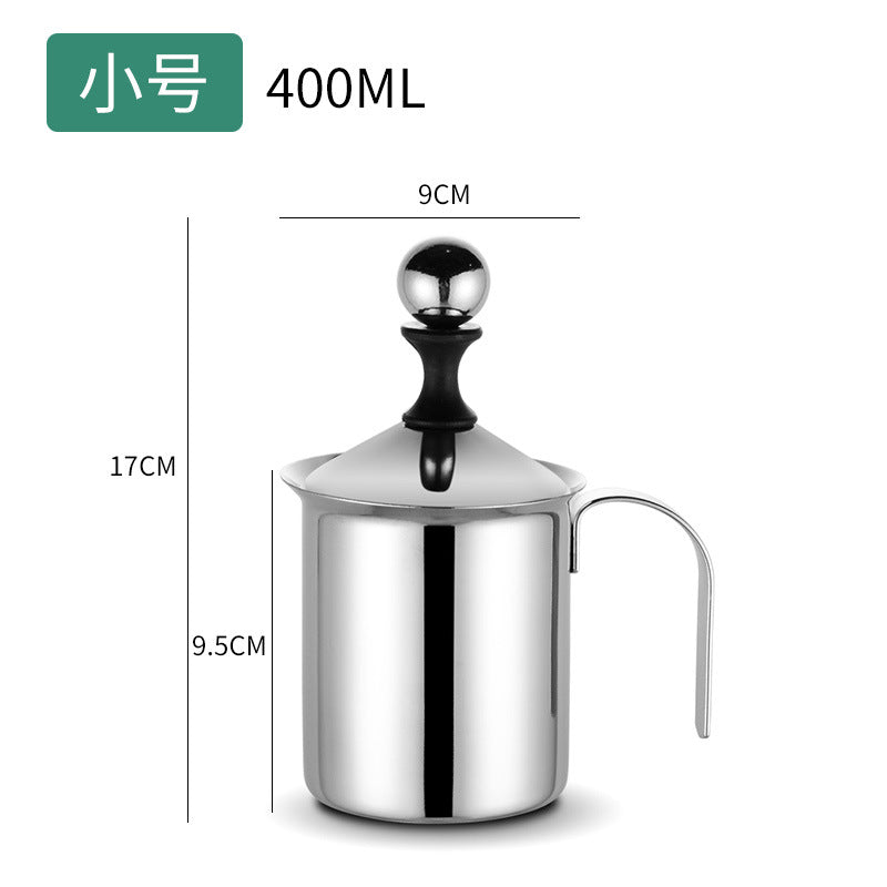 Stainless steel milk frother